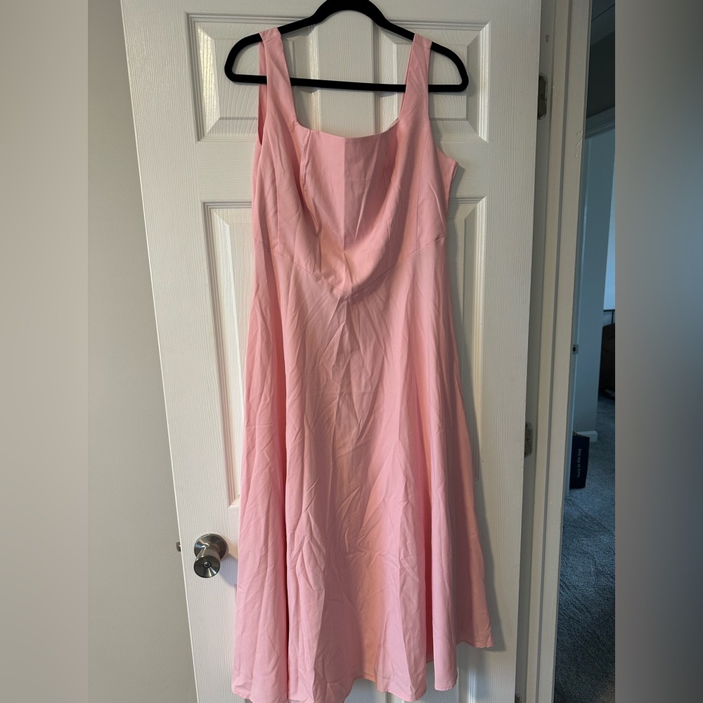 SHEIN Pink Midi Dress